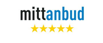 mittanbud logo med 5 stjerner under